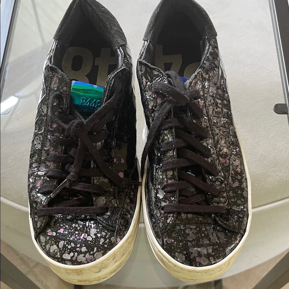 P448 Black and Purple Women's Sneakers